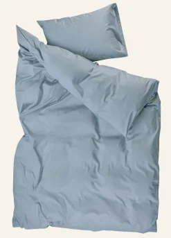 Påslakanset i satin gråblå - 150x210 cm