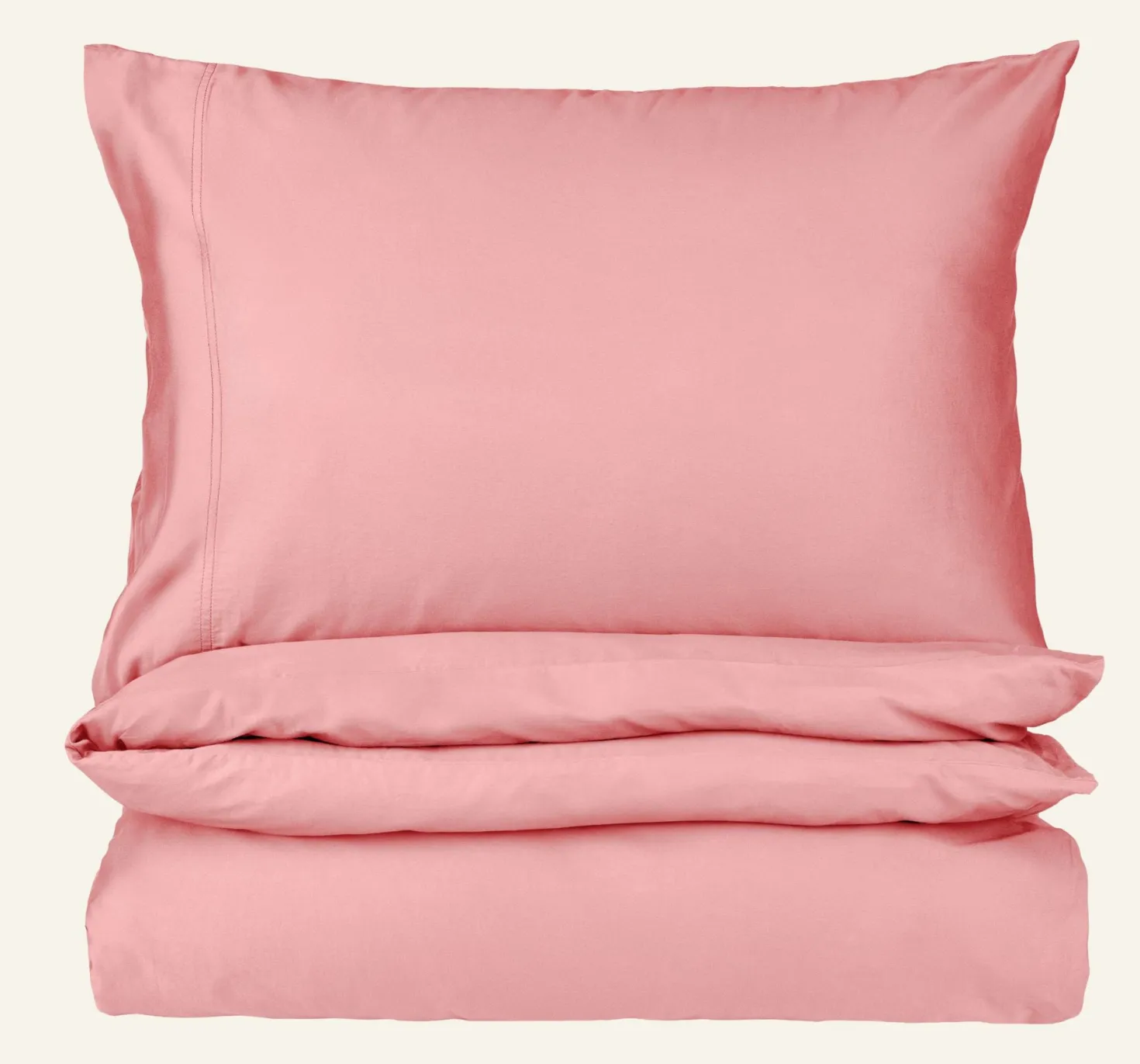 Påslakanset i satin ökenrosa - 150x210 cm