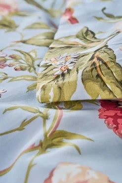 Påslakanset i satin ljusblå - 230x220 cm