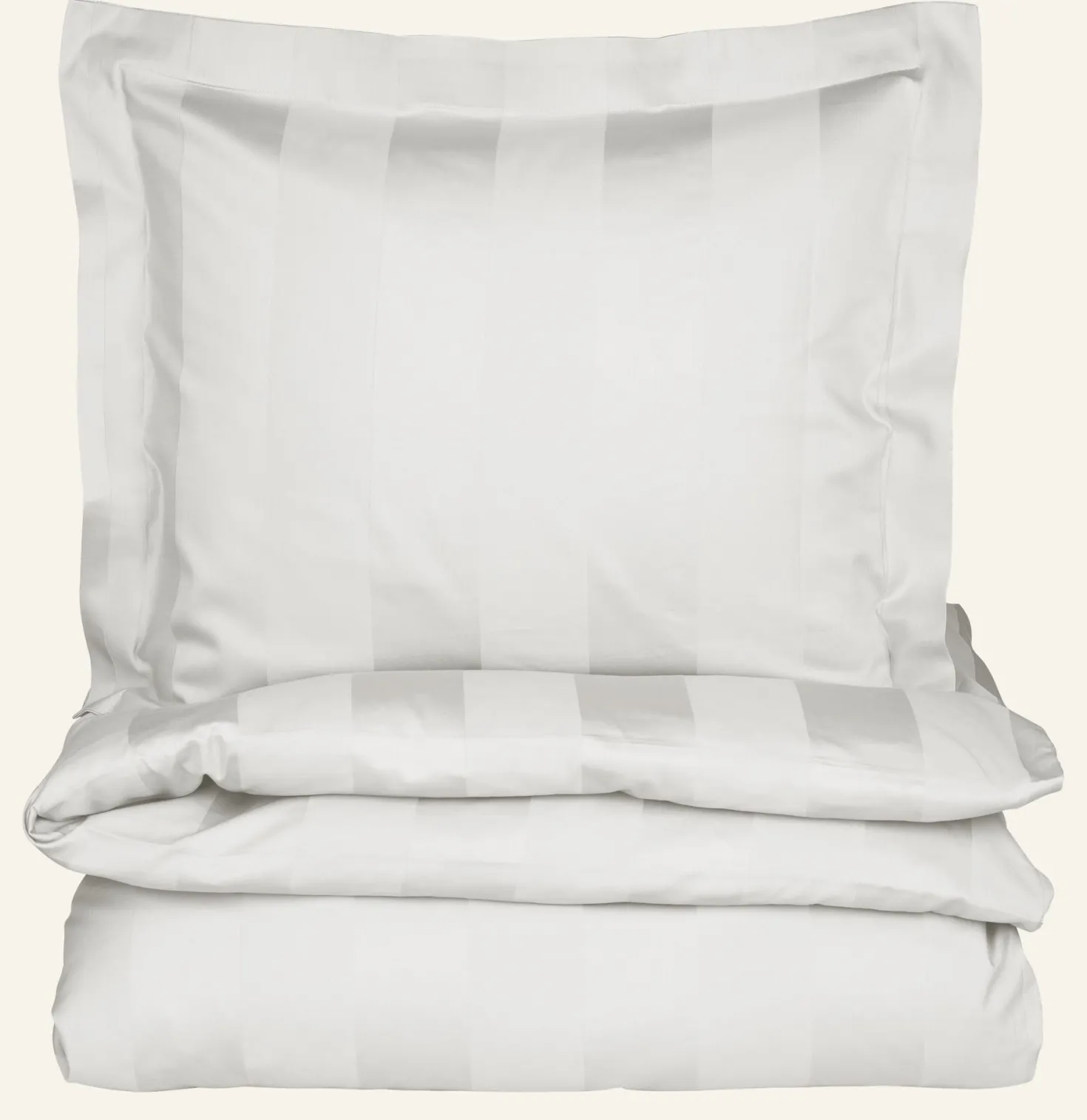 Påslakanset i satin offwhite - 150x210 cm
