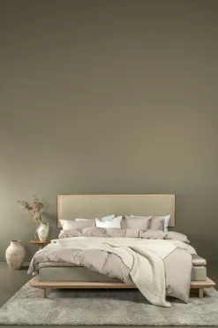 Påslakanset i satin sand - 150x210 cm