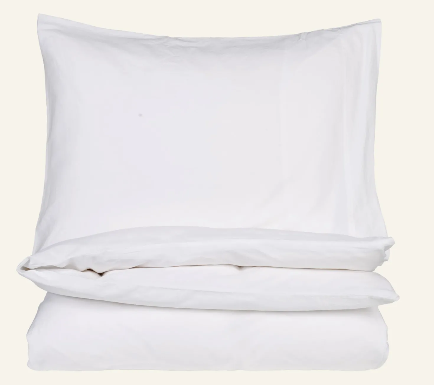 Påslakanset i satin vit - 150x210 cm