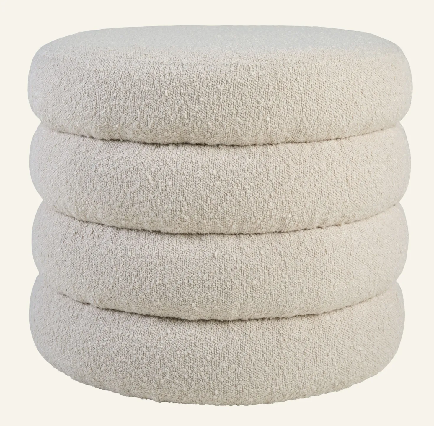 Puff ljusbeige - 50x50x43 cm