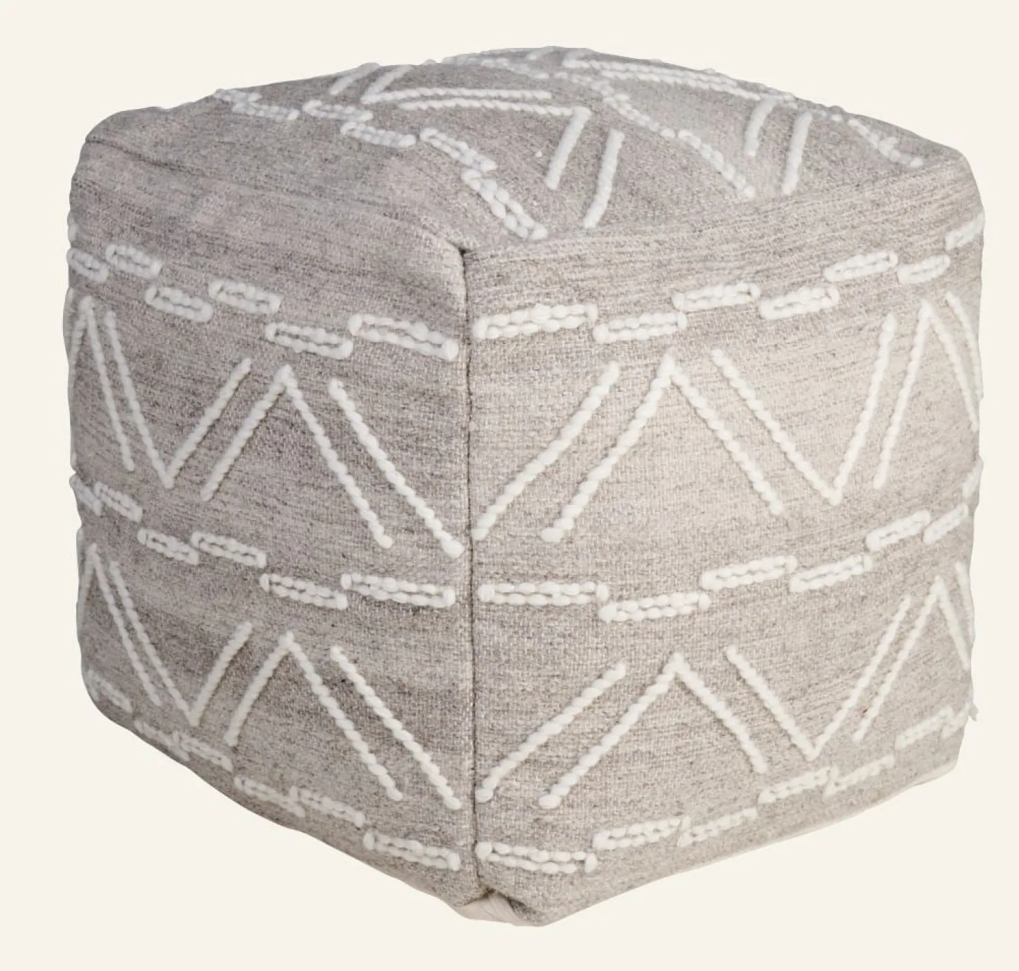 Puff ljusbeige - 40x40x40 cm