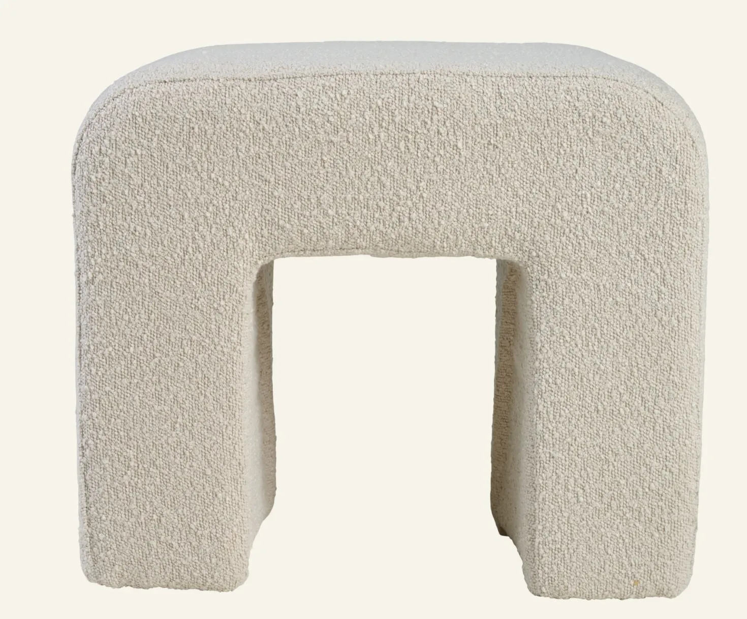 Puff ljusbeige - 40x50x43 cm