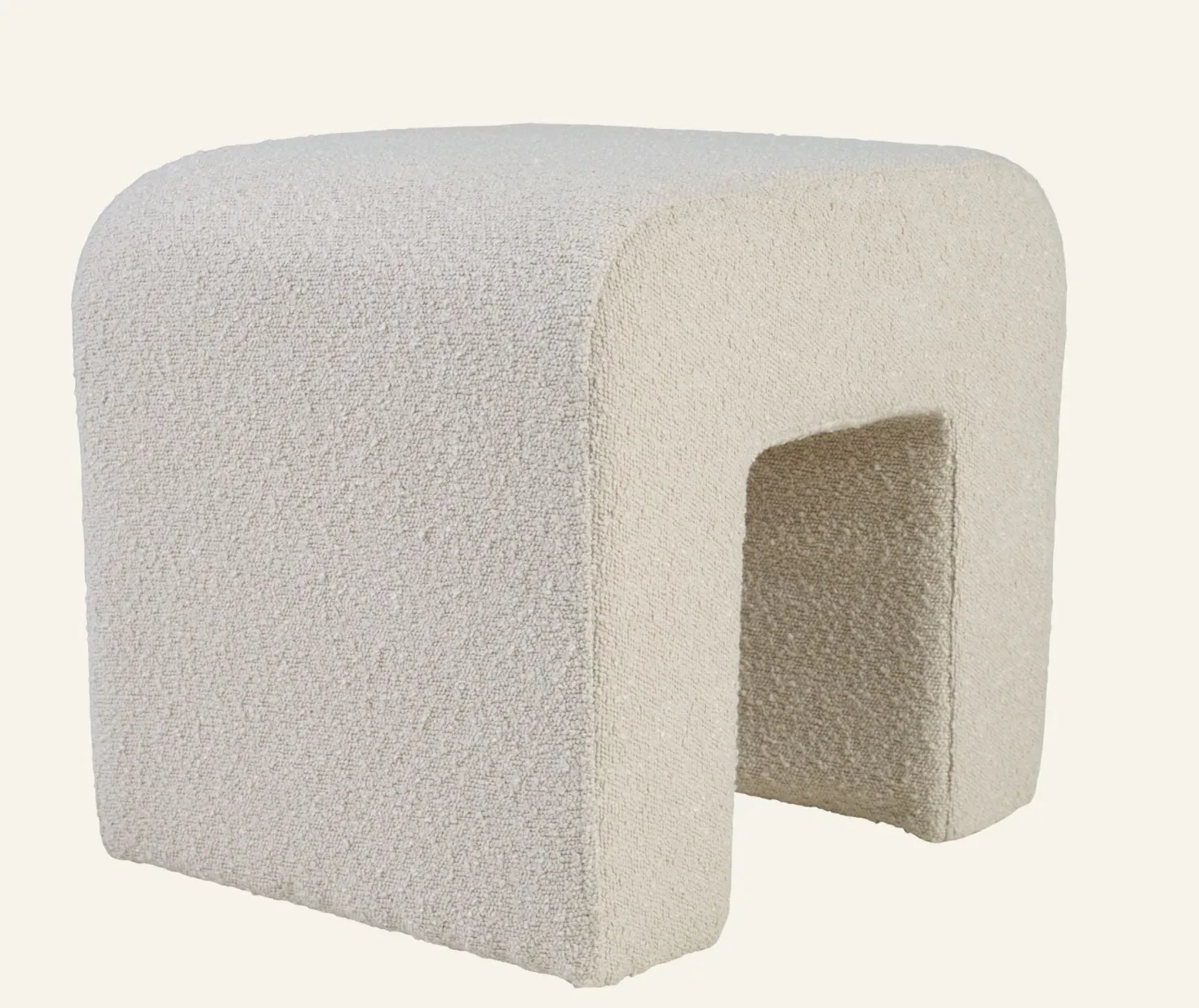 Puff ljusbeige - 40x50x43 cm