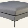 Puff ljusgrå - 90x90x50 cm