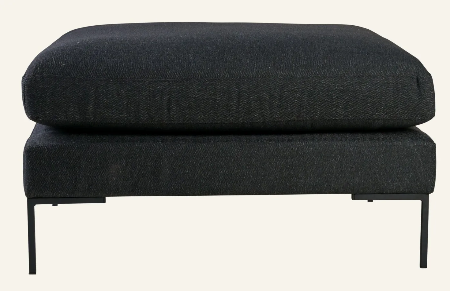 Puff svart - 90x90x50 cm