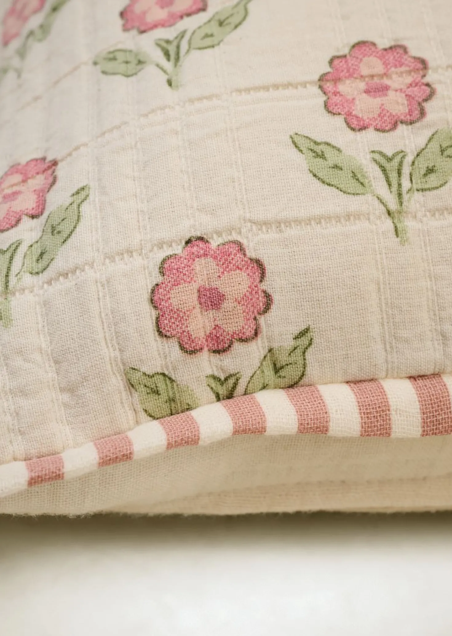 Pyntkuddfodral multi/rosa - 40x60 cm