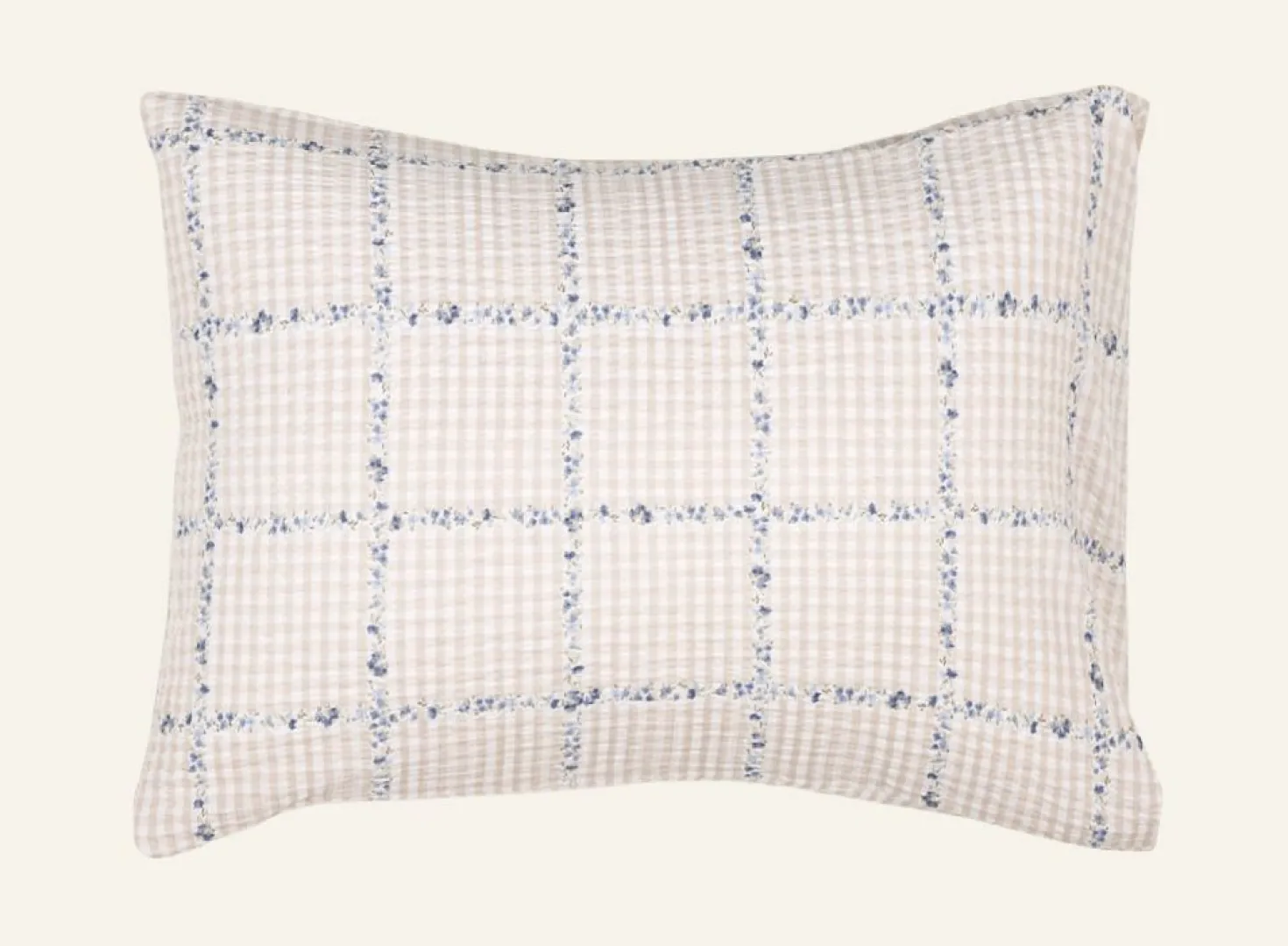 Örngott i bäckebölja multi/beige - 50x60 cm