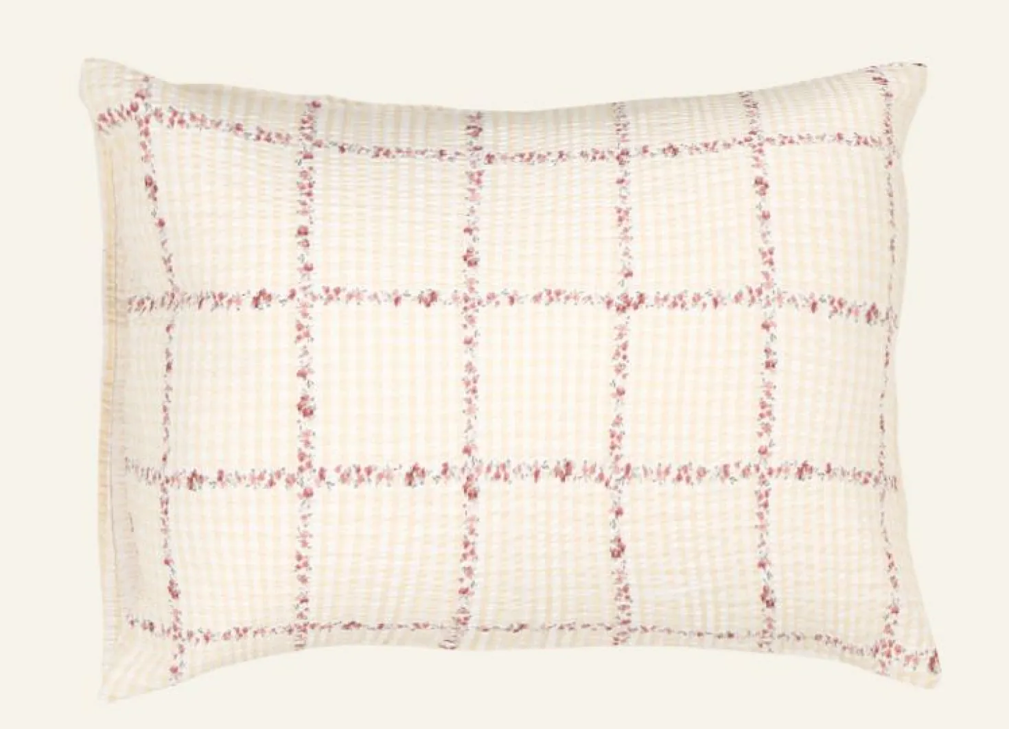 Örngott i bäckebölja multi/gul - 50x60 cm