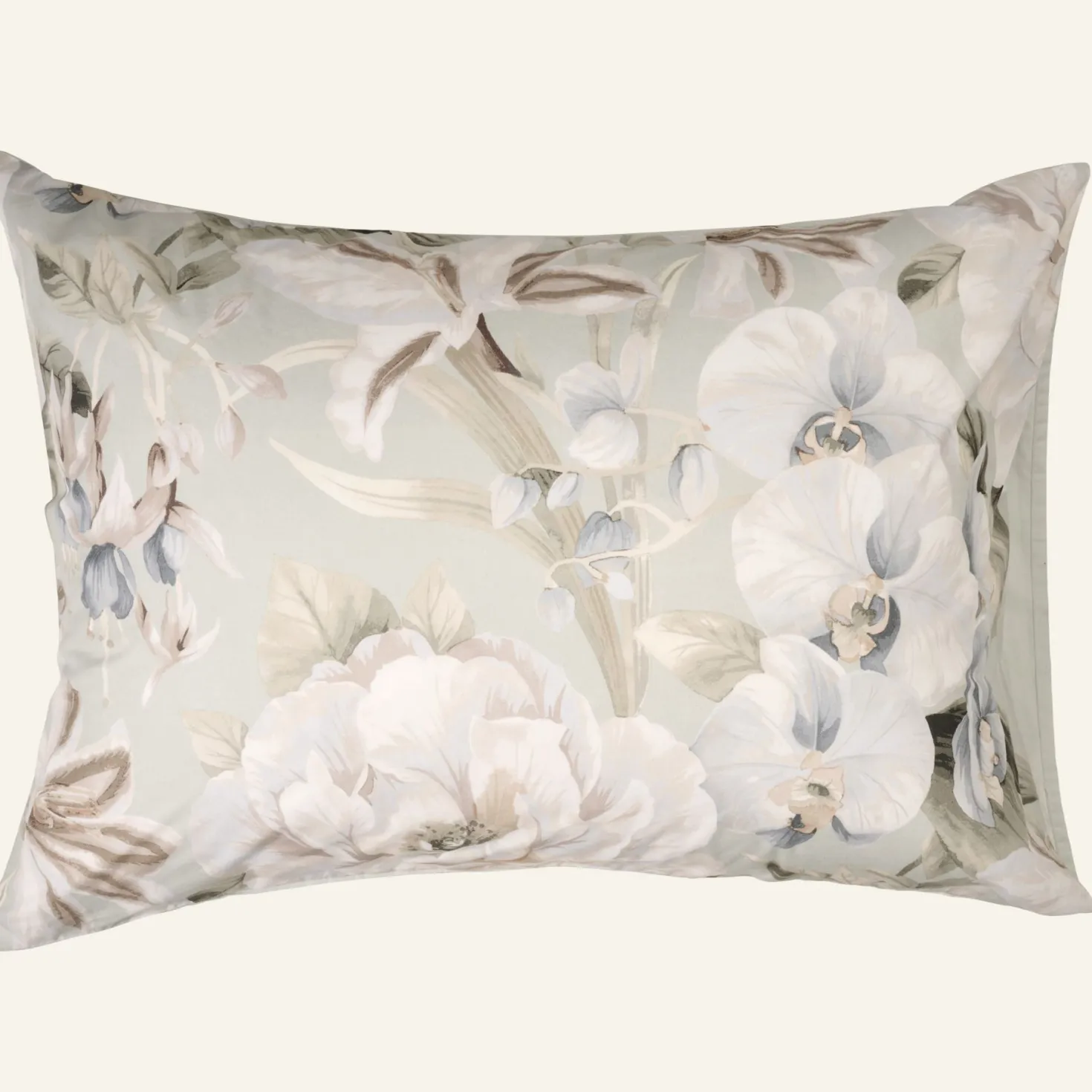 Örngott i percale multi/grön - 50x60 cm