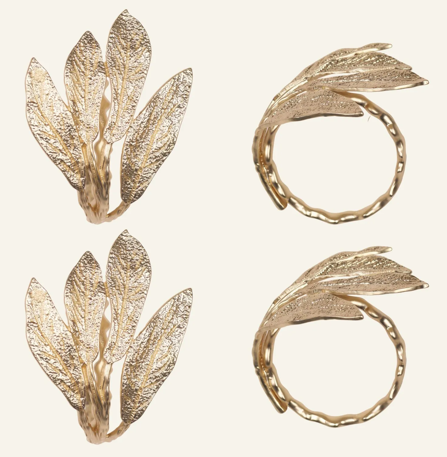 Servettringar guld - ø5 cm
