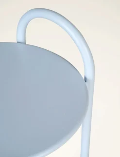 Sidobord gråblå - 72,5 cm ø35,8