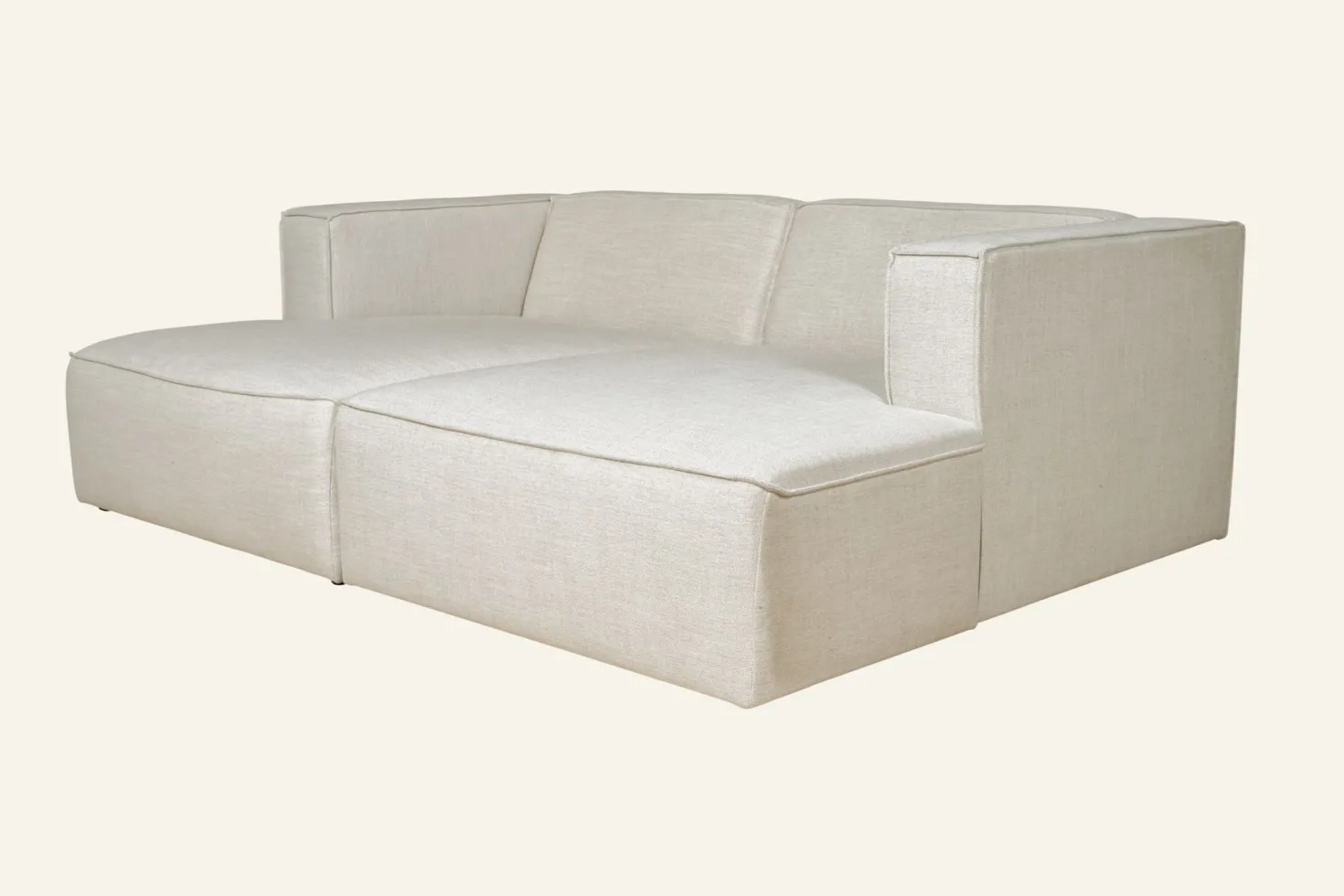 3-sits modulsoffa med schäslong natur - 228x154x73 cm