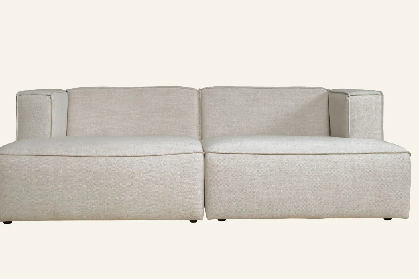 3-sits modulsoffa med schäslong natur - 228x154x73 cm