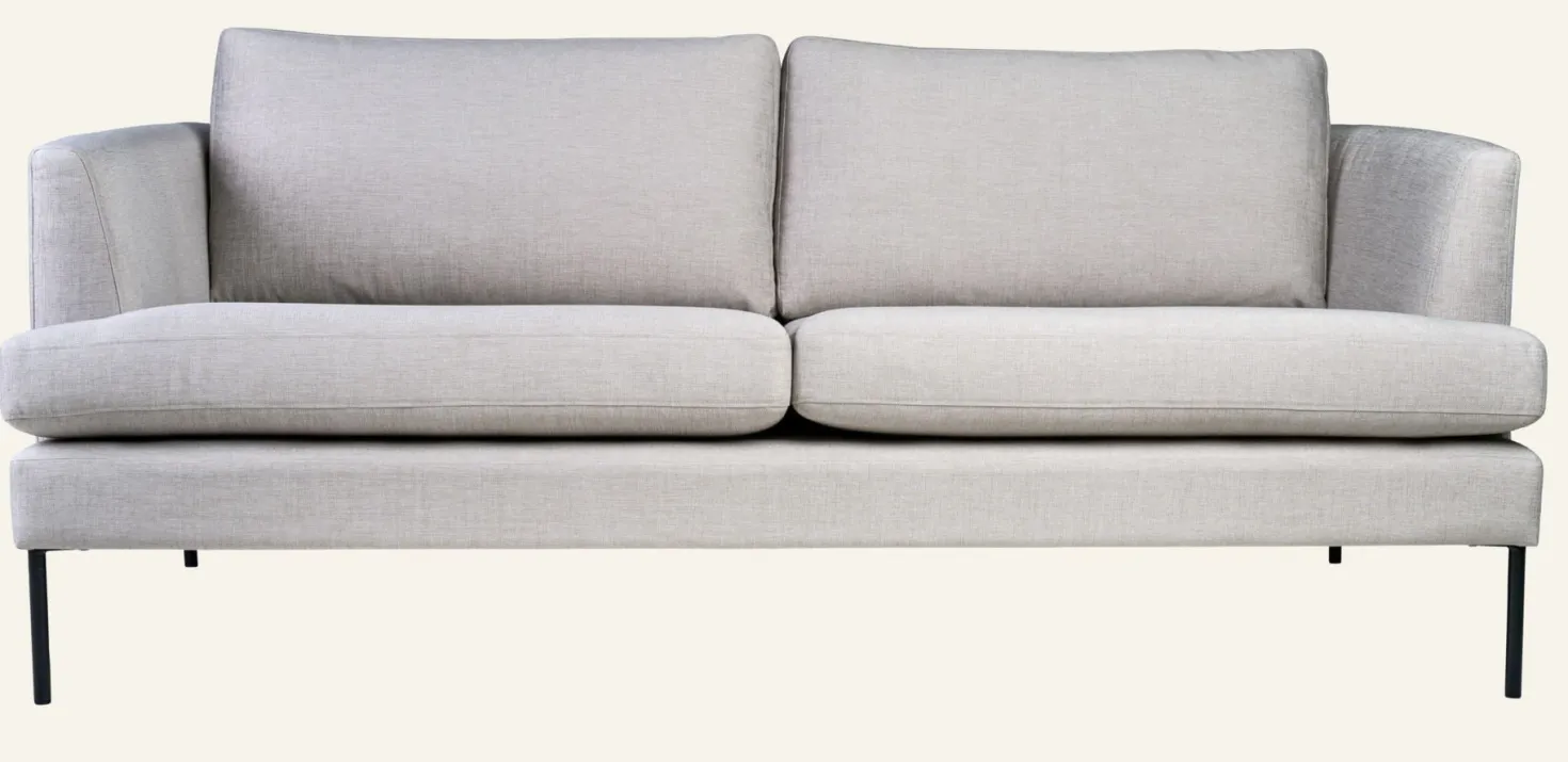 3-sits soffa beige - 189x94x80 cm