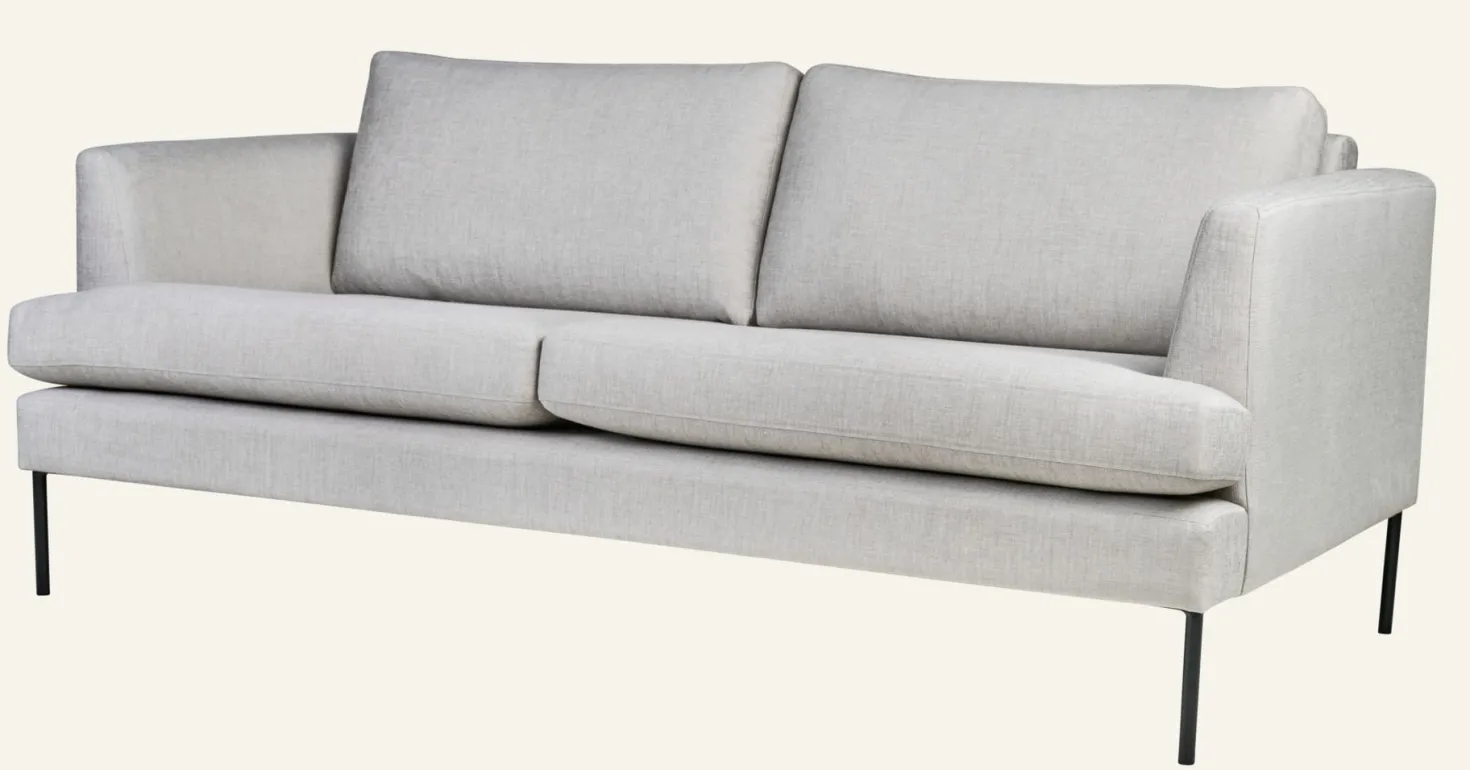3-sits soffa beige - 189x94x80 cm