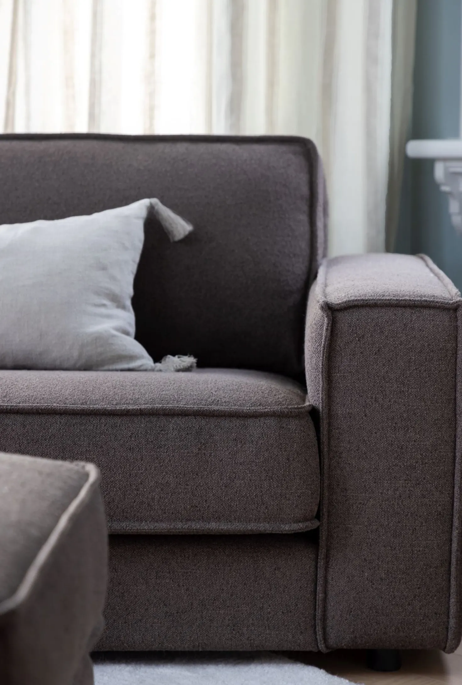 3-sits soffa brun - 222x95x79 cm
