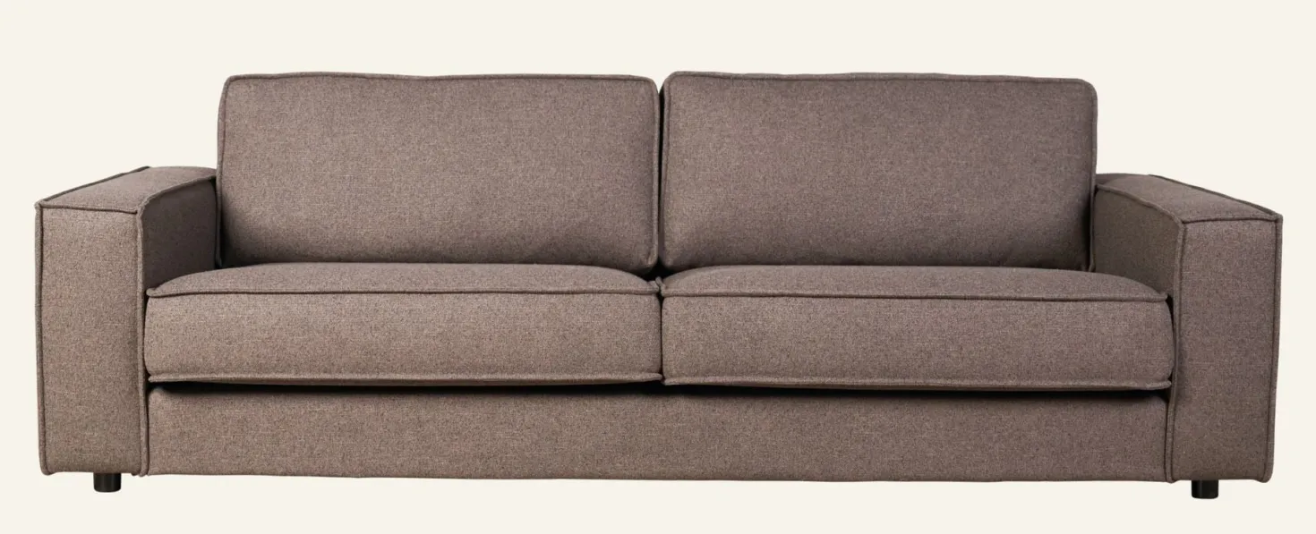 3-sits soffa brun - 222x95x79 cm
