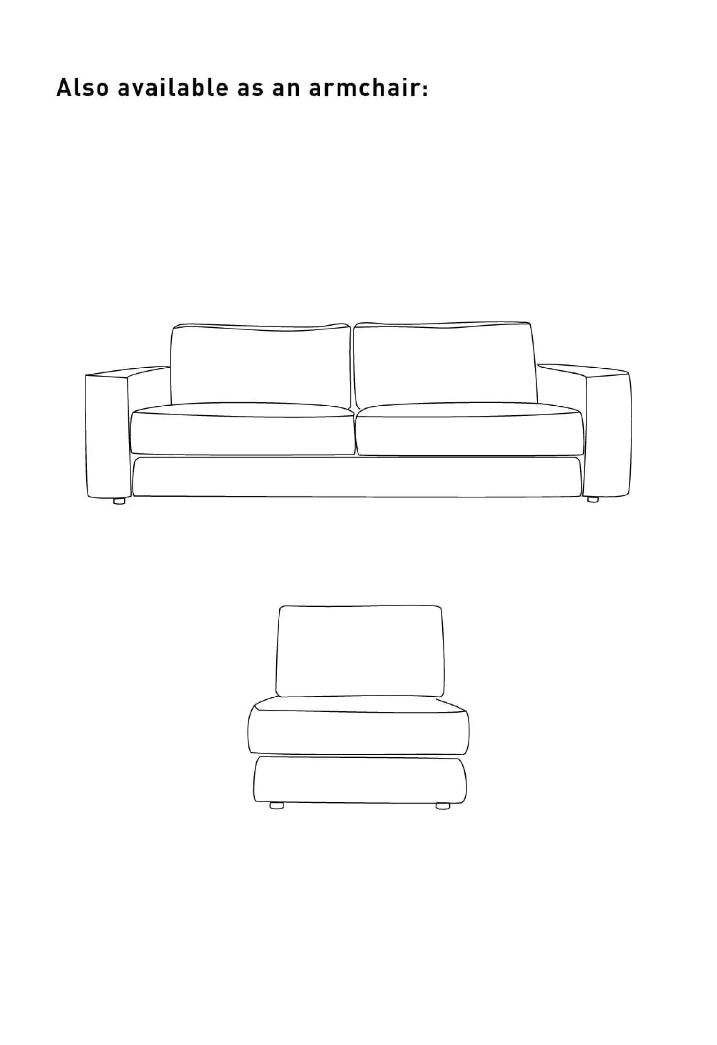 3-sits soffa natur - 222x95x79 cm
