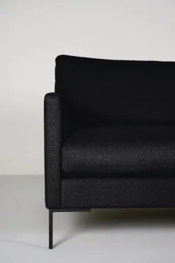 3-sits soffa svart - 227x100x83 cm
