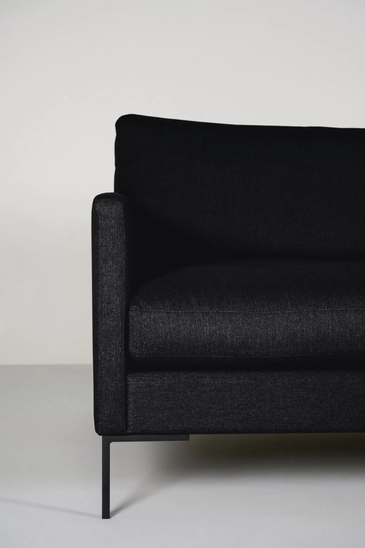 3-sits soffa svart - 227x100x83 cm