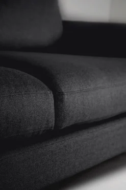 3-sits soffa svart - 227x100x83 cm