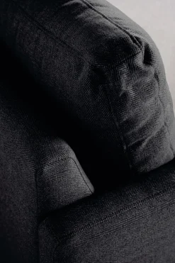 3-sits soffa svart - 227x100x83 cm