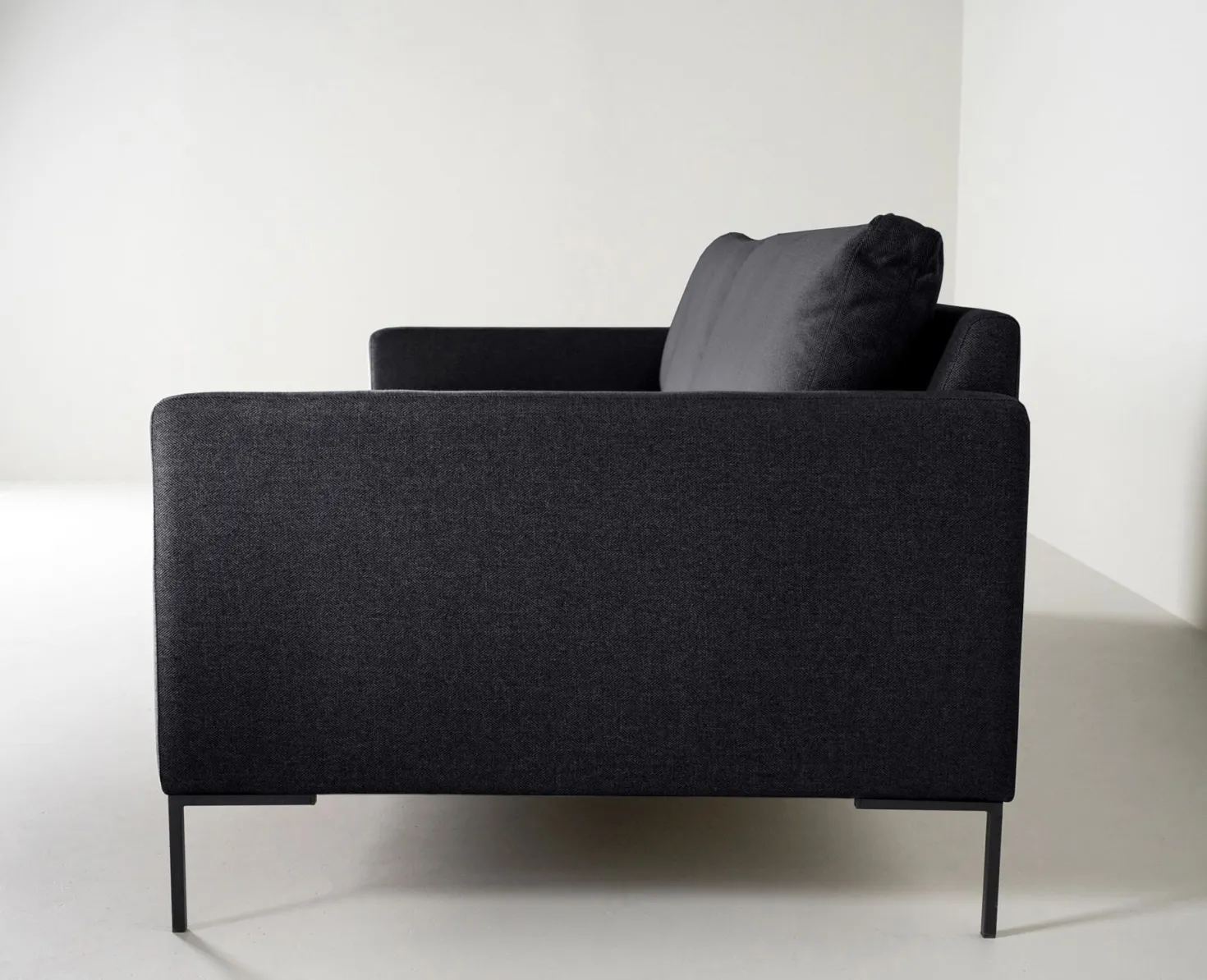 3-sits soffa svart - 227x100x83 cm