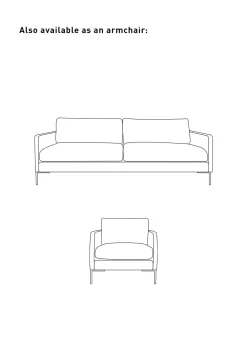 3-sits soffa vit - 227x100x83 cm