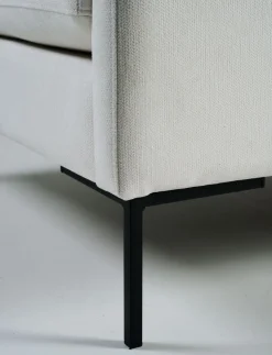 3-sits soffa vit - 227x100x83 cm