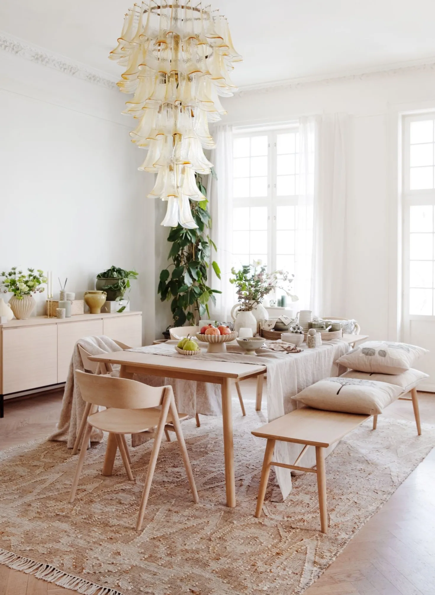 Sittbänk natur - 40x190x45 cm