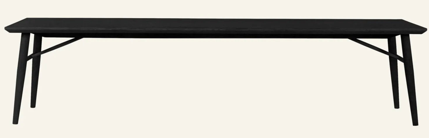 Sittbänk svart - 40x190x45 cm