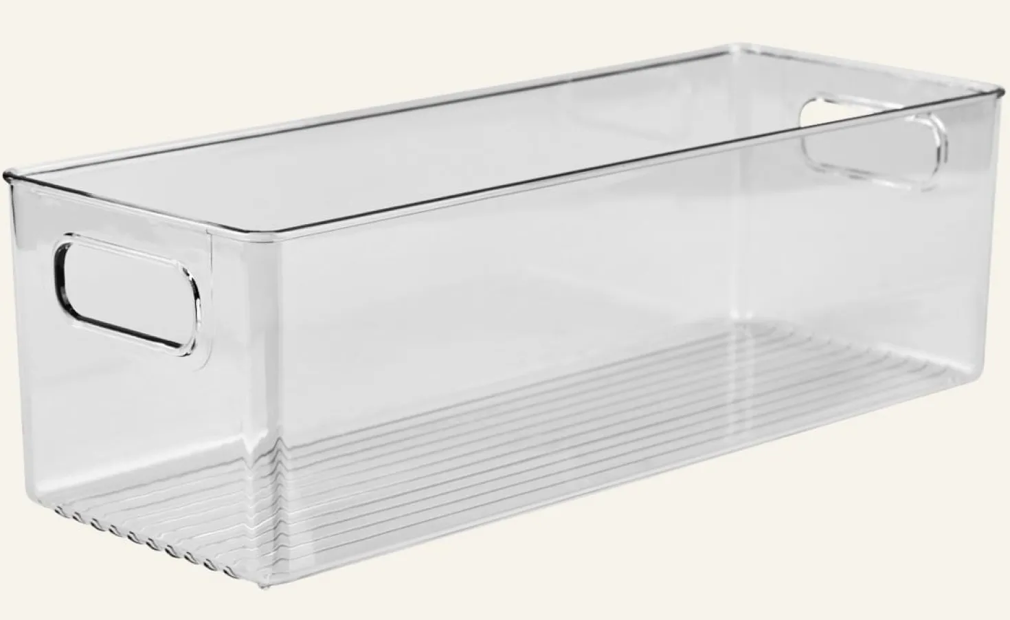 Smal förvaringslåda transparent - 9,6x39x12,2 cm
