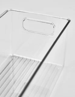 Smal förvaringslåda transparent - 9,6x39x12,2 cm