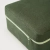 Smyckeskrin med dragkedja olivgrön - 13x13 cm