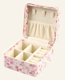 Smyckeskrin med dragkedja rosa - 11x11 cm