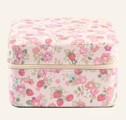 Smyckeskrin med dragkedja rosa - 11x11 cm