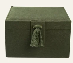 Smyckeskrin olivgrön - 20x20 cm