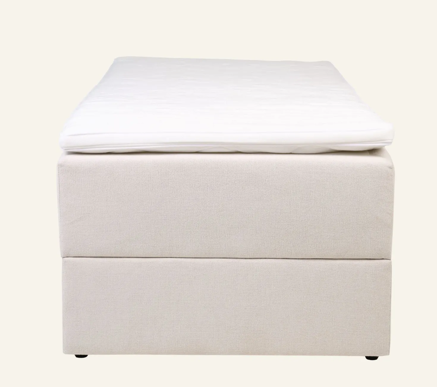 Säng med förvaring beige - 120x200x59 cm