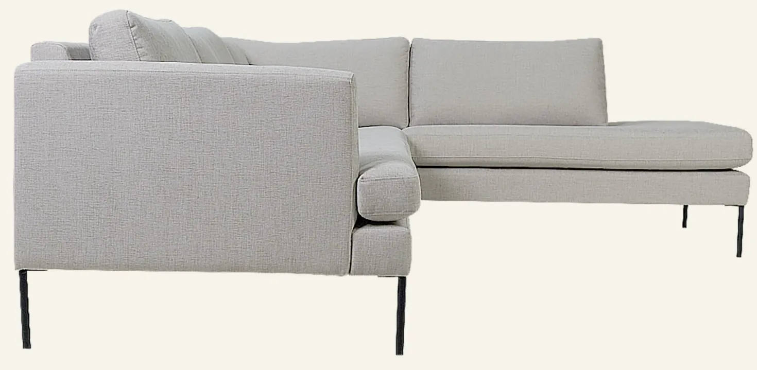 Soffa divan höger beige - 269x220x80 cm