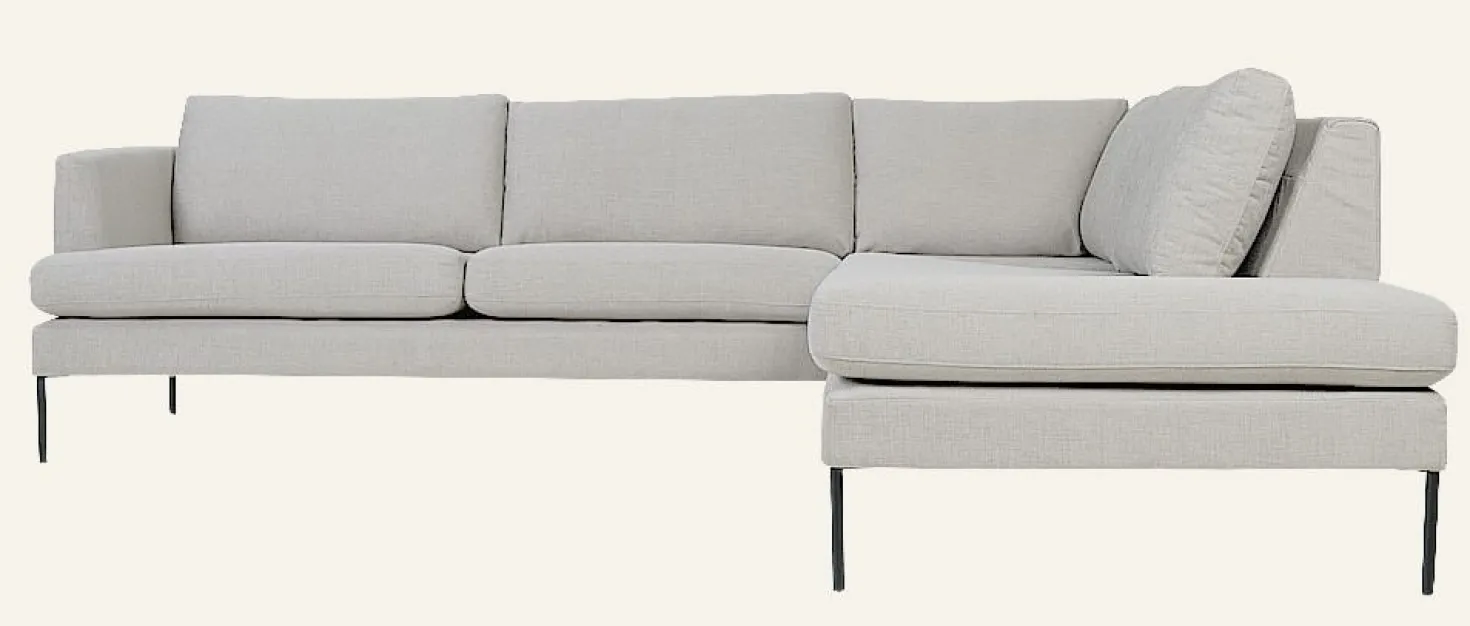 Soffa divan höger beige - 269x220x80 cm
