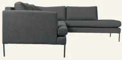 Soffa divan höger grå - 269x220x80 cm