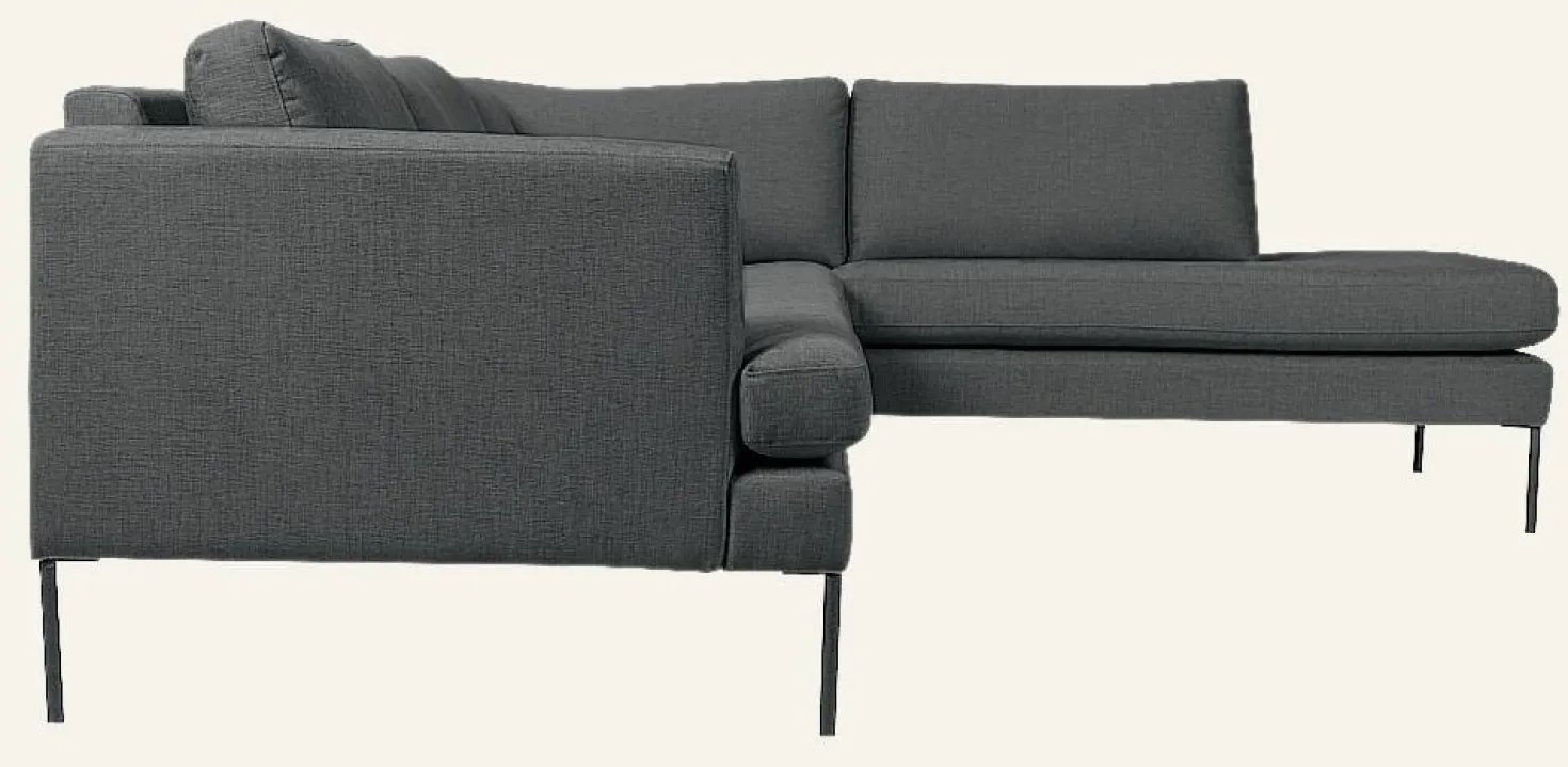 Soffa divan höger grå - 269x220x80 cm