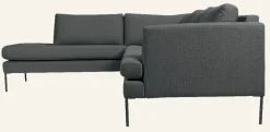 Soffa divan vänster grå - 269x220x80 cm