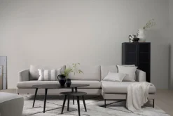 Soffa schäslong höger beige - 300x156x80 cm