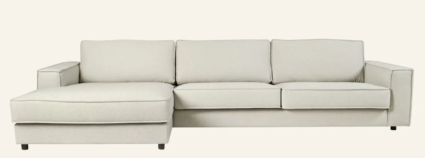 Soffa schäslong vänster natur - 315x156x79 cm