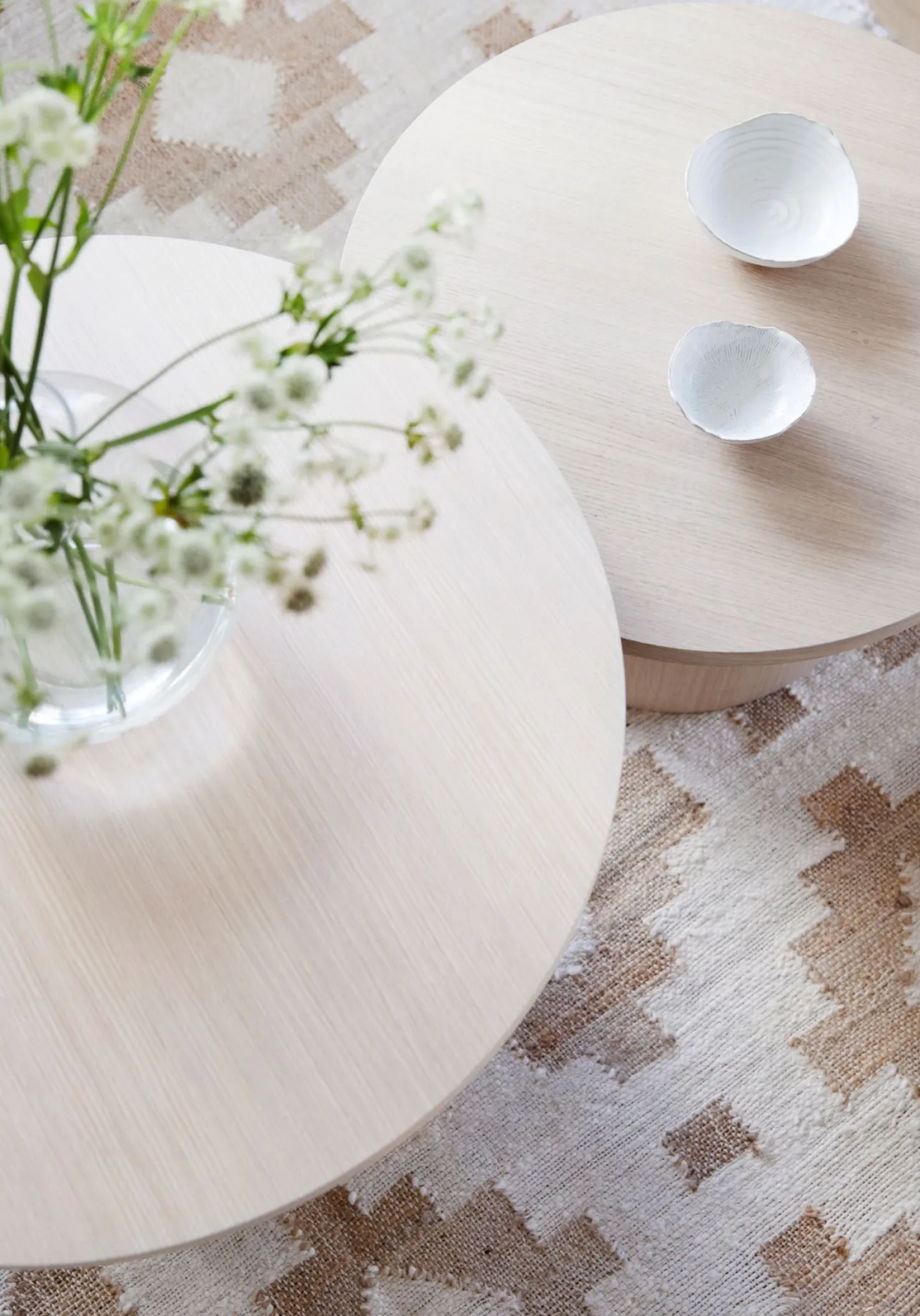 Soffbord natur - 75x75x49 cm ø75