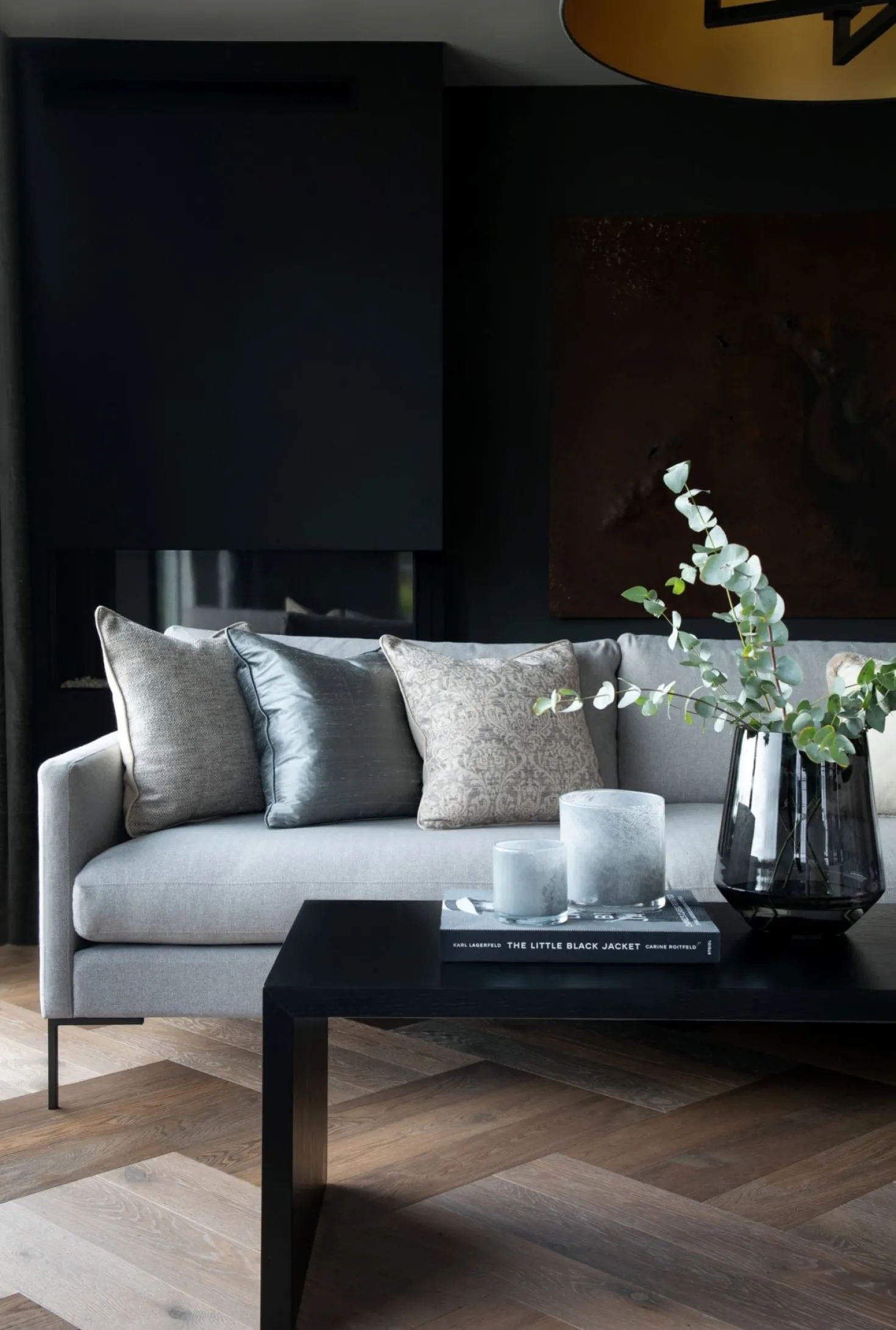 Soffbord svart - 56x120x45 cm
